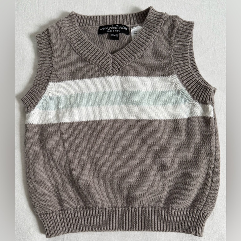 Wendy Bellissimo Baby Boys V-neck Sweater Vest